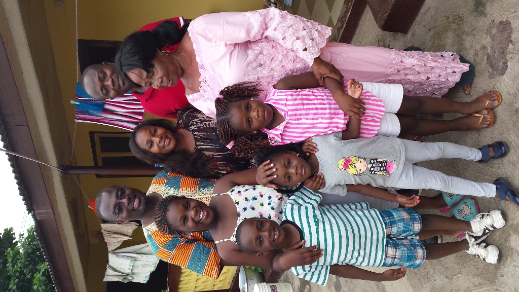 With some of  her kids and some of her grand kids in 2015